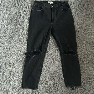 Abercrombie and Fitch Ripped Black Jeans